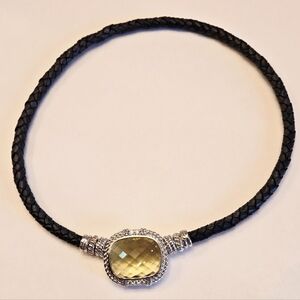 Judith Ripka Lemon Quartz And CZ Necklace